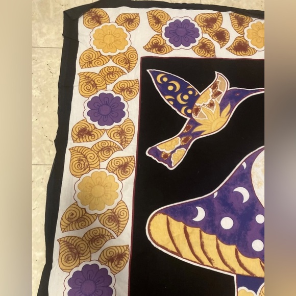 Y2K 2002 large wall hanging tapestry with mushrooms